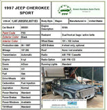 1997 JEEP CHEROKEE Engine Assembly 4.0L 157K Miles Automatic Trans. G