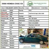 2000 HONDA CIVIC Floor Shifter Trim Bezel Cover Code 77291-S04A-GO G