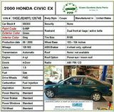 2000 HONDA CIVIC Wheel Cover (14" wheel) 6 spoke Hub Cup Coupe Exterior G