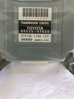 2009 TOYOTA PRIUS Transmission Control Module Unit (RH dash) 89535-47020 G