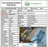 2013 - 2014 NISSAN SENTRA AC Air Conditioner Refrigerant Discharge Hose G