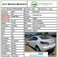 2010 - 2013 MAZDA 3 Rear Electric Door Window Regulator Left Driver Side LH G
