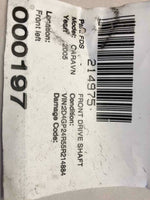 2001 - 2007 DODGE CARAVAN FWD Front Left CV Axle Shaft Driver Side 93K Miles M