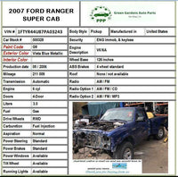2007 FORD RANGER Rear Back Foldable Seat Assembly Left Driver Side LH G