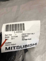 2011 MITSUBISHI OUTLANDER Front Seat Belt Seatbelt Right Passenger Side RH