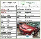2008 MAZDA CX7 Automatic Transmission Assembly  K