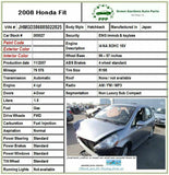 2008 HONDA FIT 2007-2008 Quarter Glass Window Rear Right Passenger Side RH Fits