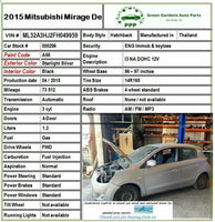 Driver Left and Rear Passenger Side Cloth Seat Assembly MITSUBISHI MIRAGE 2015 K