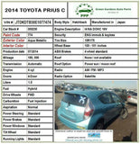2014 TOYOTA PRIUS Rear Back Bumper Bracket Right Passenger Side Exterior
