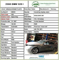 2008 - 2010BMW 528I Front Speedometer Instrumental Cluster MPH 106K Miles G