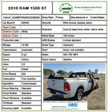 2015 - 2019 DODGE PICKUP 1500 Automatic Transmission A/T 4x4 3.0L 72K Miles G