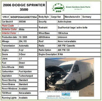 2004 - 2006 DODGE SPRINTER 3500 Turbo Super Charger Automatic Trans. 2.7L G