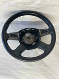 2009 - 2012 AUDI A4 Driver's Steering 4 spoke Wheel w/o Wood Black Sedan G