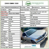 2001 - 2005 BMW 330I Rear Back Door Paint Code 354 Left Driver Side LH Sedan G