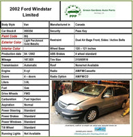 2002 FORD WINDSTAR Engine Control Module ECM (ID 2F2A-12A650-DC) G