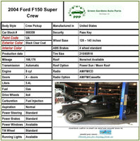 2004 - 2008 FORD PICKUP F150 Power Steering Pump Motor 5.4L A/T New Style G