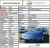 2012 FORD FUSION Rear Seat Lap And Shoulder Belt Right Passenger Side Sedan G