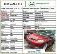 2007 MAZDA CX7 Rear Door Right Passenger Side Paint Code: 32V Fits: 2007-2012 T