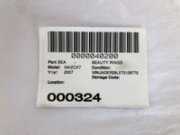 2007 MAZDA CX7 Rear Door Right Passenger Side Paint Code: 32V Fits: 2007-2012 T
