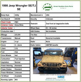 1998 JEEP WRANGLER SE TJ/SE Bumper Cover - Front Frame Overlay Jeep Logo OEM T
