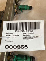 2003 NISSAN SENTRA GXE Sedan Fuel Injectors and Fuel Rail Assembly A/T 1.8L T