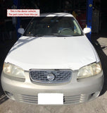 2003 NISSAN SENTRA Sun Visor Left Driver Side LH With Mirror W/O Illumination T
