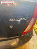 2006 - 2011 HYUNDAI ACCENT Rear Vent Glass Window Right Passenger Side RH G
