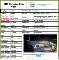 2001-2007 MERCEDES C-CLASS C230 Sedan Audio & Visual Equipment Radio Receiver T