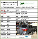 2018 MITSUBISHI OUTLANDER SPORT 2.4L Wagon Exhaust Pipe Automatic Trans FWD T