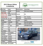 2013 - 2018 NISSAN ALTIMA 2.5L Sedan Rear Quarter Glass Window Right Side RH T