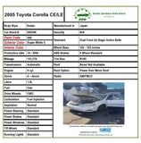 2005 TOYOTA COROLLA Sedan Interior Manual Door Window Crank Handle Regulator G