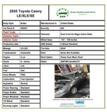 2005 TOYOTA CAMRY LE Sedan 2.4L Engine Water Pump Pulley G
