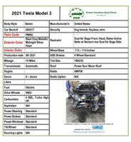 2021 TESLA MODEL 3 Electric Sedan Front Disc Brake Rotor RWD T