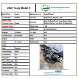 2022 TESLA MODEL 3 Sedan Front Rotor Disk Brake Automatic Transmission AWD T