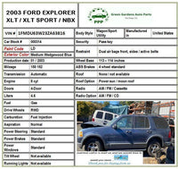 2001 - 2003 FORD EXPLORER Speedometer Instrumental Cluster 150K Miles MPH