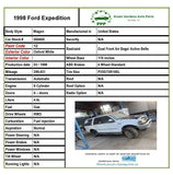 1997 - 2002 FORD EXPEDITION Wagon 4.6L Rear Back Glass Tinted G