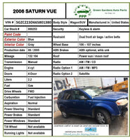 2004 - 2007 SATURN VUE Wagon 2.2L Manual Transmission M/T Fuel Tank Assembly