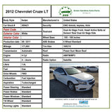 2012 CHEVROLET CRUZE LT Sedan Rear Back Decklid Trunk Trim Molding Chrome A