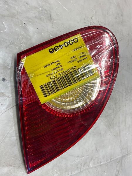 2003-2008 TOYOTA COROLLA Sedan Tail Light Assembly Decklid Mounted Right Side RH