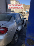 2000 - 2005 DODGE NEON SXT Sedan 2.0L 4 Door Rear Door Gray Left Driver Side LH