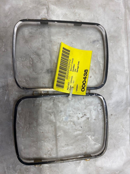 1991 JEEP WRANGLER YJ 2 Head Light Lamp Retainer Trim Ring Pair Left and Right