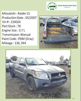 2007 MITSUBISHI RAIDER Pickup Rear Back Trunk Tailgate Lift Gate Paint Code PDM