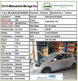 2015 MITSUBISHI MIRAGE Rear Door Window Regulator W/ Motor Right Passenger Side