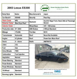2003 LEXUS ES300 Sedan Owners Manual Service Guide Set Book Handbook with Case