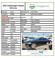 2016 - 2018 VOLKSWAGEN PASSAT Sedan 1.8L 4 Cylinder Air Conditioner Condenser G