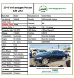 2016 - 2018 VOLKSWAGEN PASSAT Sedan 1.8L 4 Cylinder Air Conditioner Condenser G