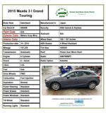 2014 - 2018 MAZDA 3 Grand Touring Front Power Window Motor Right Passenger Side