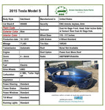 2015 TESLA S Rear Back Door Shell Skin Panel Driver Left Color Blue 4-Door Used