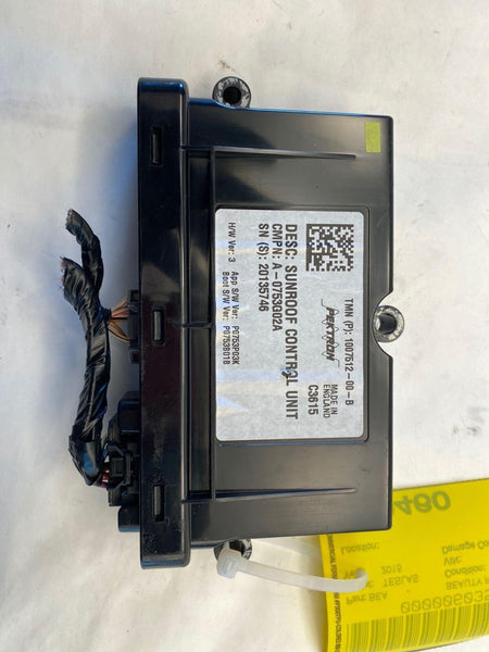 2015 TESLA S Overhead Ceiling Sunroof Control Module Unit PIN 1007512-00-B