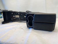 2015 TESLA S Front Center Console Arm Rest w/ Dual Cup Holder and Rear AC Vents